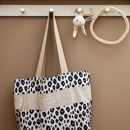 Meyco Luiertas Leopard Sand Melange koop je bij Babywinkel