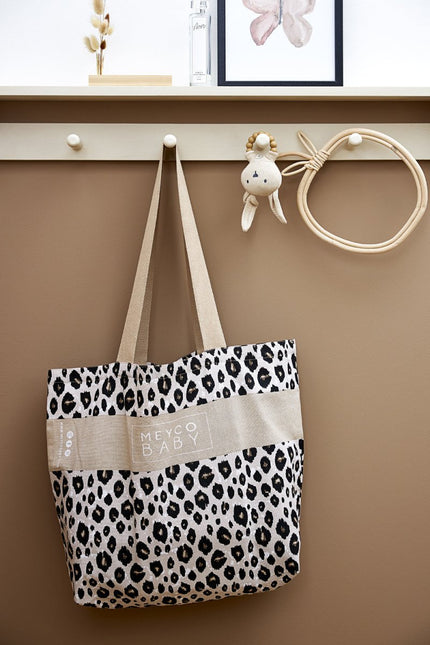 Meyco Luiertas Leopard Sand Melange koop je bij Babywinkel