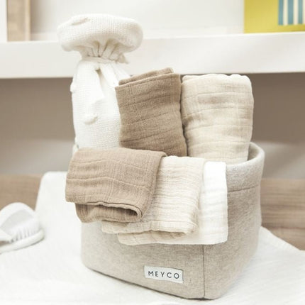 Meyco Monddoekje 3 - Pack Offwhite/Soft Sand/Taupe 30X30cm koop je bij Babywinkel