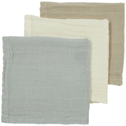Meyco Monddoekje 3St Offwhite/Light Grey/Toffee koop je bij Babywinkel