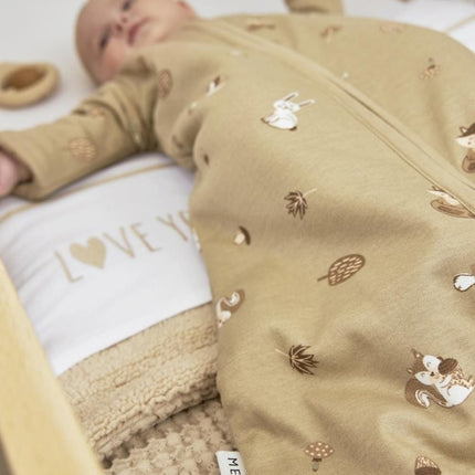 Meyco Slaapzak Baby Afritsbare Mouwen Forest Animals Sand koop je bij Babywinkel
