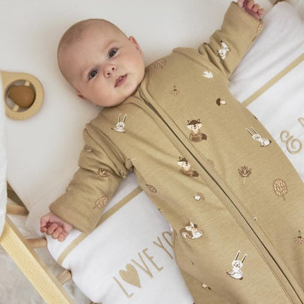 Meyco Slaapzak Baby Afritsbare Mouwen Forest Animals Sand koop je bij Babywinkel
