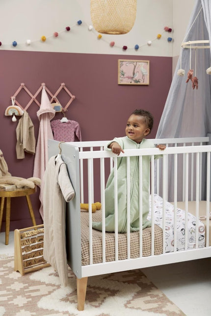 Meyco Slaapzak Baby Afritsbare Mouwen Greige koop je bij Babywinkel