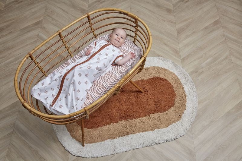 Meyco Slaapzak Baby Block Stripe Camel koop je bij Babywinkel