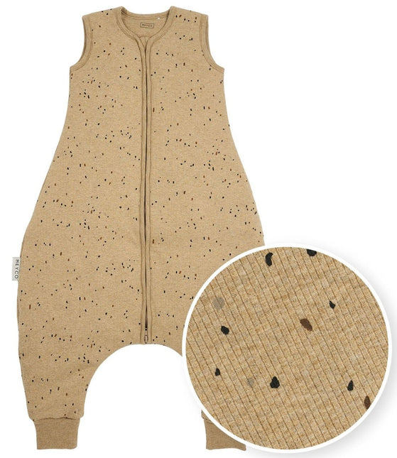 Meyco Slaapzak Baby Rib Mini Spot Winter Jumper Toffee Melange koop je bij Babywinkel