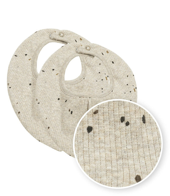 Meyco Slabbetje Rib Mini Spot 2 - Pack Sand Melange koop je bij Babywinkel