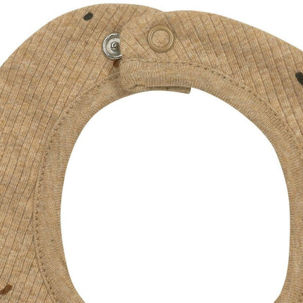 Meyco Slabbetje Rib Mini Spot 2 - Pack Toffee Melange koop je bij Babywinkel