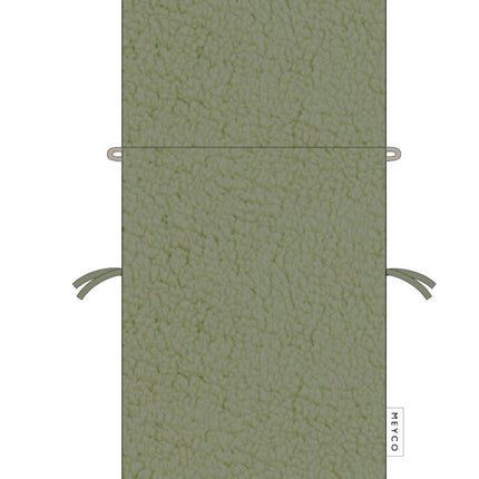 Meyco Voetenzak Teddy Olive Green 40X82cm koop je bij Babywinkel