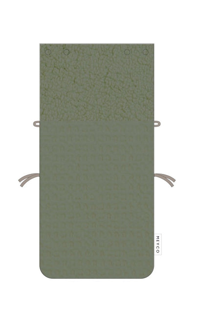 Meyco Voetenzak Wafel Teddy Olive Green 40X82cm koop je bij Babywinkel