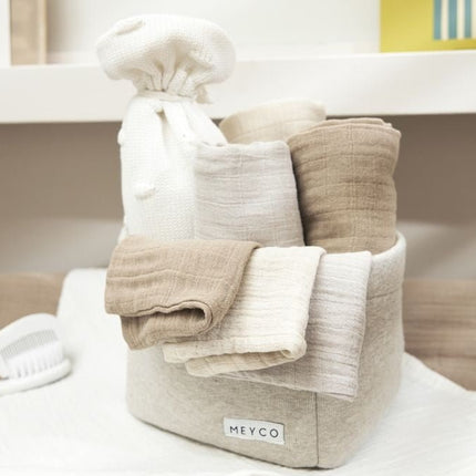Meyco Washandje 3 - Pack Soft Sand/Greige/Taupe 20X17cm koop je bij Babywinkel