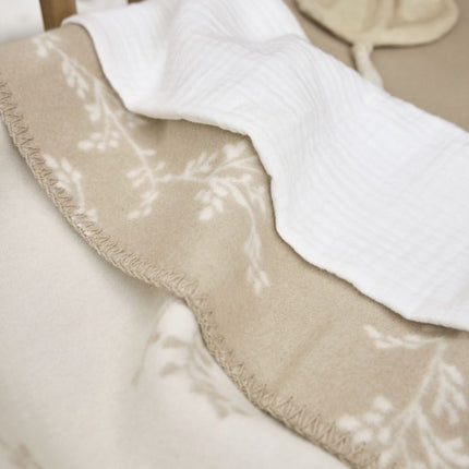 Meyco Wiegdeken Branches Sand 75X100cm koop je bij Babywinkel