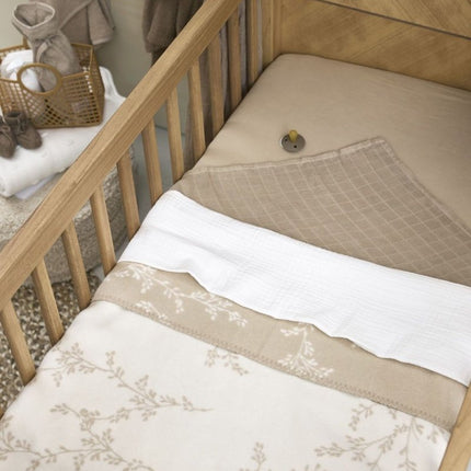 Meyco Wiegdeken Branches Sand 75X100cm koop je bij Babywinkel