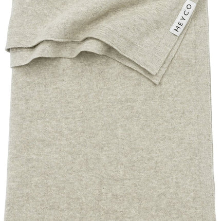Meyco Wiegdeken Knit Basic Sand Melange koop je bij Babywinkel