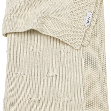 Meyco Wiegdeken Knots Soft Sand 75X100cm koop je bij Babywinkel