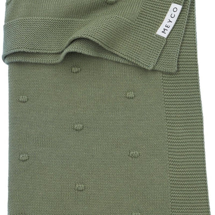 Meyco Wiegdeken Mini Knots Forest Green koop je bij Babywinkel
