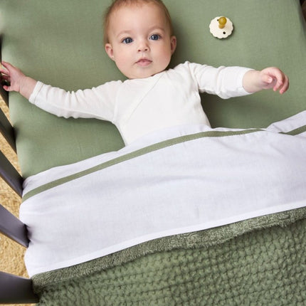 Meyco Wieglaken Bies Olive Green 75X100cm koop je bij Babywinkel