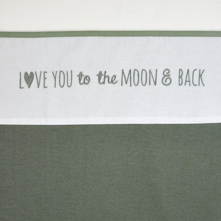 Meyco Wieglaken Love You To The Moon & Back Forest Green koop je bij Babywinkel