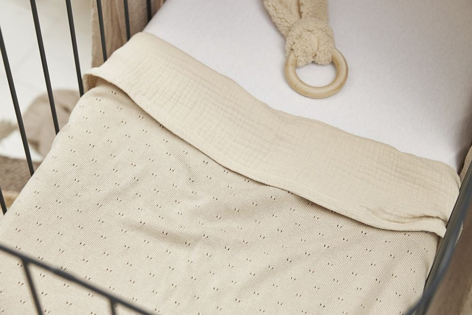 Meyco Wieglaken Soft Sand 75X100cm koop je bij Babywinkel