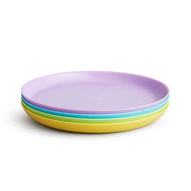 Munchkin 4pk Multi Coloured Feeding Plates koop je bij Babywinkel