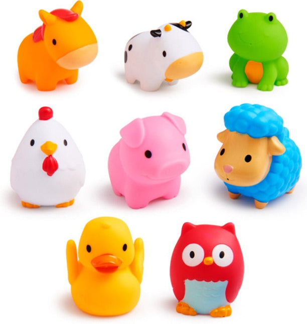 Munchkin Badspeelgoed Waterspuidende Boerderij Dieren 8St koop je bij Babywinkel