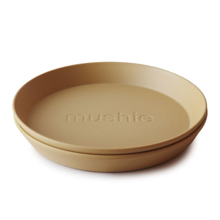 Mushie Baby Bordje Rond Mosterd 2st koop je bij Babywinkel