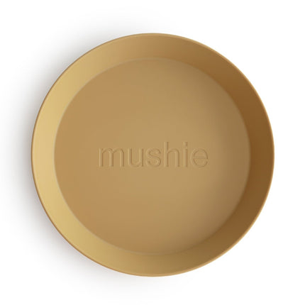 Mushie Baby Bordje Rond Mosterd 2st koop je bij Babywinkel