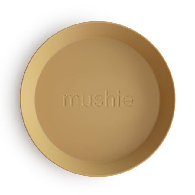 Mushie Baby Bordje Rond Mosterd 2st koop je bij Babywinkel