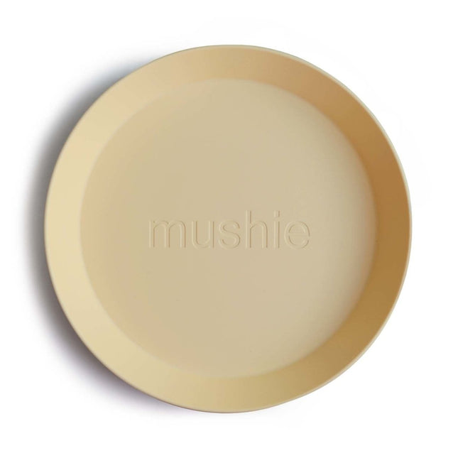 Mushie Baby Bordje Rond Pale Daffodil 2st koop je bij Babywinkel