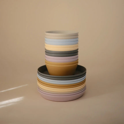 Mushie Baby Bordje Rond Smoke 2st koop je bij Babywinkel