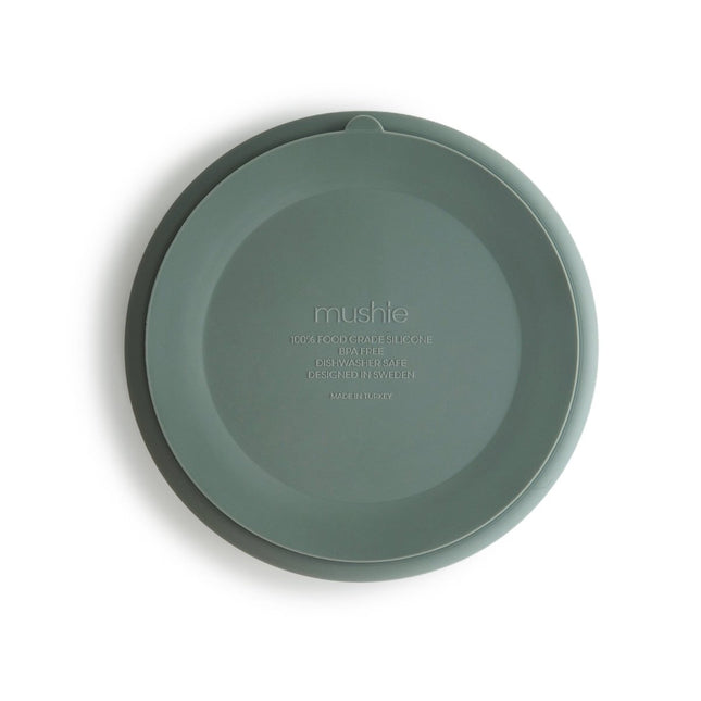 Mushie Baby Bordje Silicone Cambridge Blue koop je bij Babywinkel