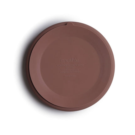 Mushie Baby Bordje Silicone Cloudy Mauve koop je bij Babywinkel