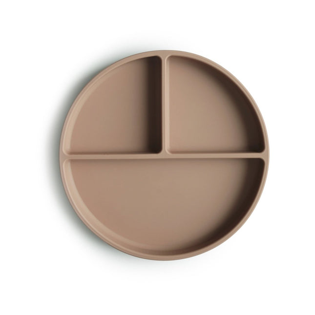 Mushie Baby Bordje Silicone Natural koop je bij Babywinkel