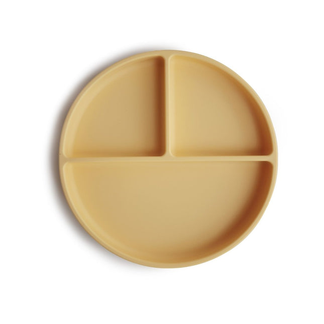 Mushie Baby Bordje Silicone Pale Daffodil koop je bij Babywinkel