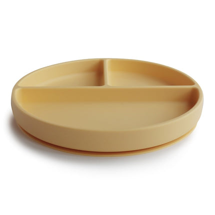 Mushie Baby Bordje Silicone Pale Daffodil koop je bij Babywinkel