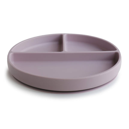 Mushie Baby Bordje Silicone Soft Lilac koop je bij Babywinkel