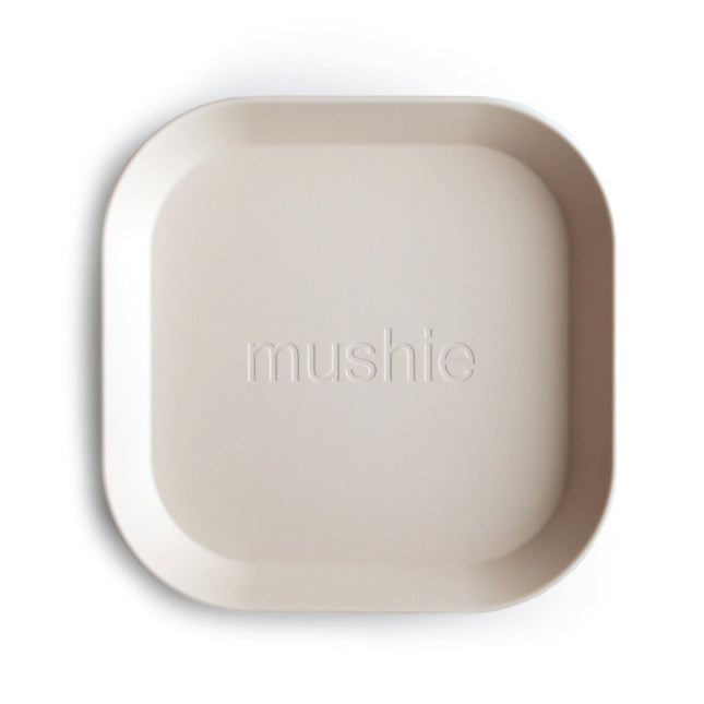 Mushie Baby Bordje Vierkant Ivory 2st koop je bij Babywinkel