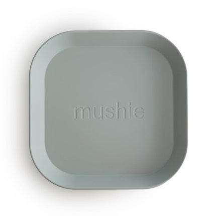 Mushie Baby Bordje Vierkant Sage 2st koop je bij Babywinkel