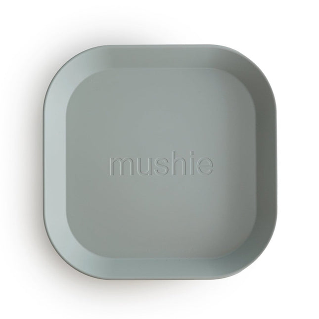 Mushie Baby Bordje Vierkant Sage 2st koop je bij Babywinkel