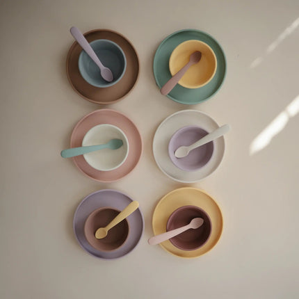 Mushie Baby Kom Siliconen Stone koop je bij Babywinkel