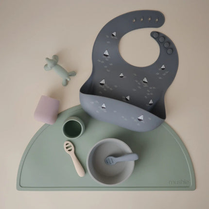 Mushie Baby Kom Siliconen Stone koop je bij Babywinkel