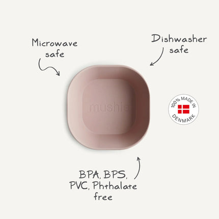 Mushie Baby Kom Vierkant Blush 2st koop je bij Babywinkel