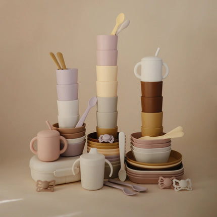 Mushie Baby Kom Vierkant Blush 2st koop je bij Babywinkel