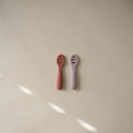 Mushie Babylepel Rose/ Soft Lilac 2St koop je bij Babywinkel