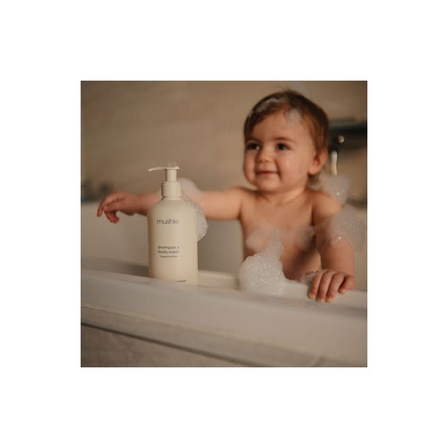 Mushie Baby Shampoo & Body Wash Fragance Free 400ml koop je bij Babywinkel