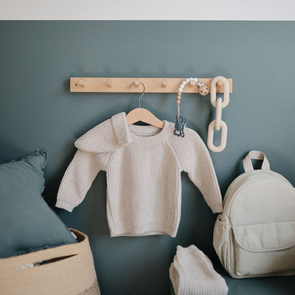 Mushie Baby Sweater Chunky Knit Beige koop je bij Babywinkel