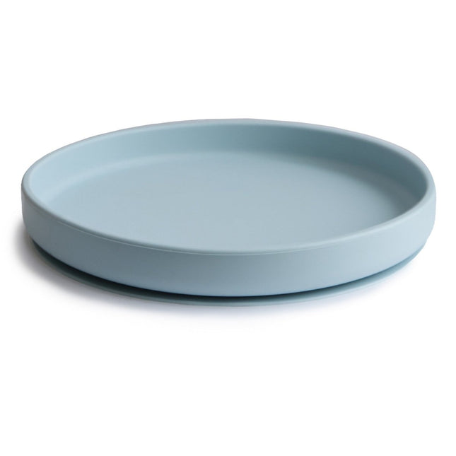 Mushie Babybord Powder Blue koop je bij Babywinkel