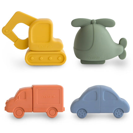 Mushie Badspeelgoed Voertuigen 4St koop je bij Babywinkel