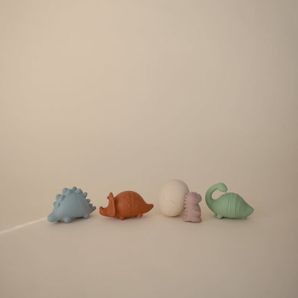 Mushie Badspeelgoed Dino 4 - Pack Set koop je bij Babywinkel