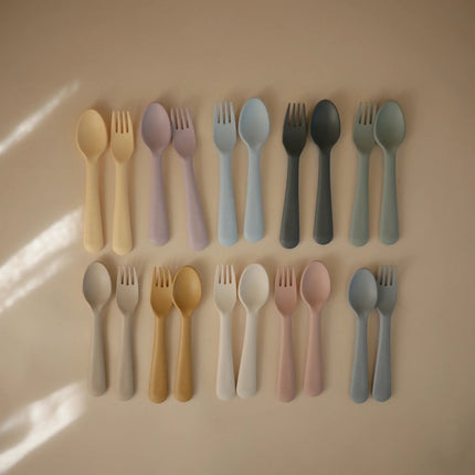 Mushie Bestekset Ivory 2 - delig koop je bij Babywinkel