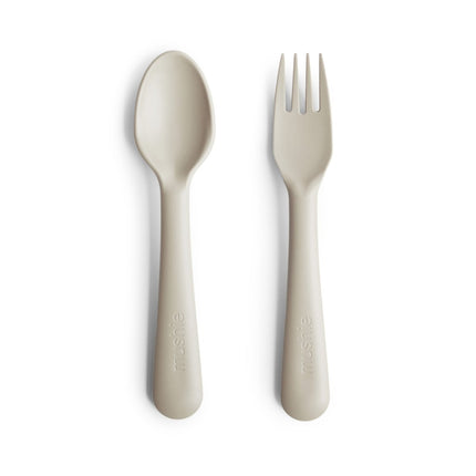 Mushie Bestekset Ivory 2 - delig koop je bij Babywinkel